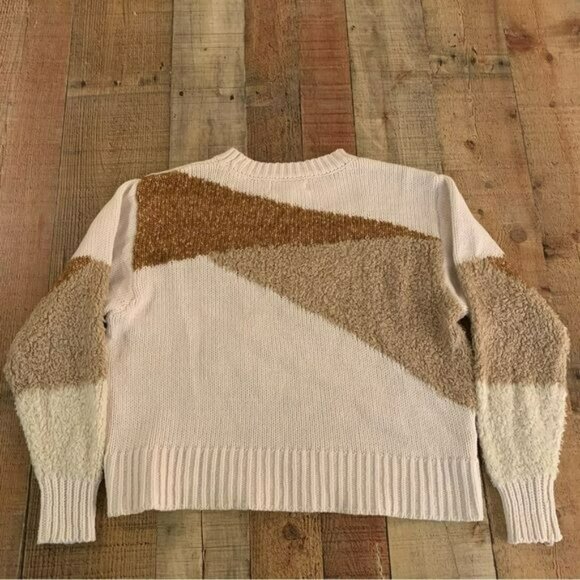 Loft Lou and grey womens oversized boho earth tone color way crew neck sweater - Picture 7 of 7